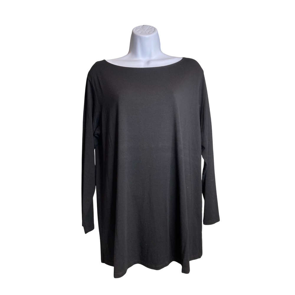 Weyre Women's Liquid Knit Boat Neck Top Size S Oversized Stretchy Sustainable